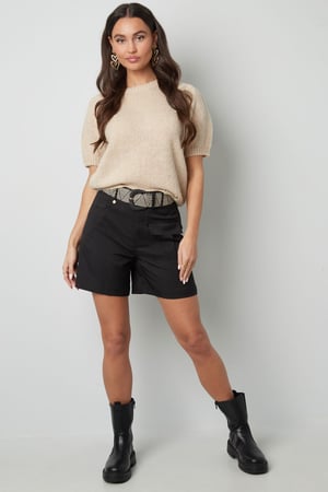 Basic-Shirt mit Puffärmeln – Schwarz h5 Bild9